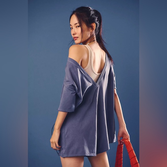 Free People Hot Shot Tee Romper💙 - Picture 5 of 11